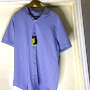 Plaid Murano Slim Fit Performance shirt in XL New